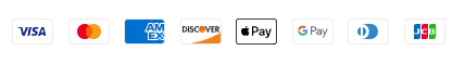Accepted payment methods: Visa, Mastercard, American Express, Discover, Apple Pay, Google Pay, Diners Club, JCB, PayPal, Klarna